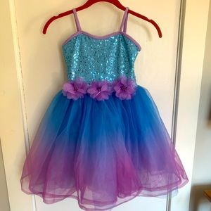 Little girls sequin and tule ballerina dress